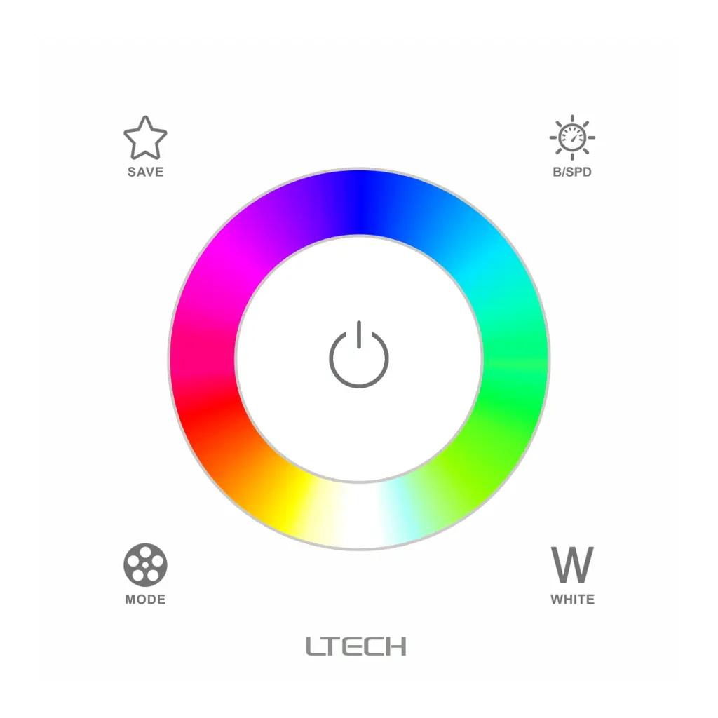 LTECH RF/DMX touch panel RGBW - EX4S - EX4S正