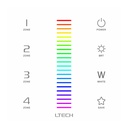 LTECH RF/DMX touch panel RGBW 4 zone - EX8 - RF/DMX