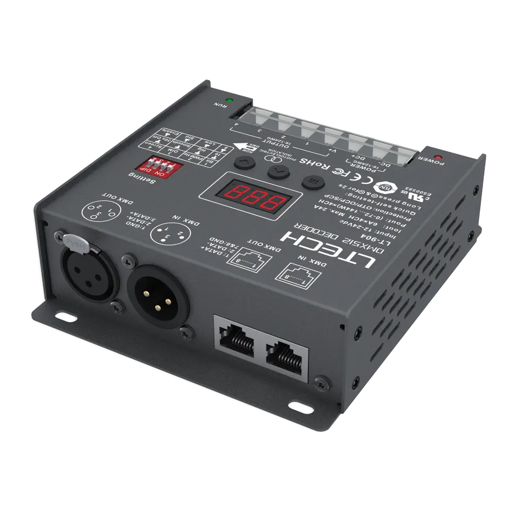 LTECH DMX/RDM LED driver CV 4x6A - LT-904 - 904立体图