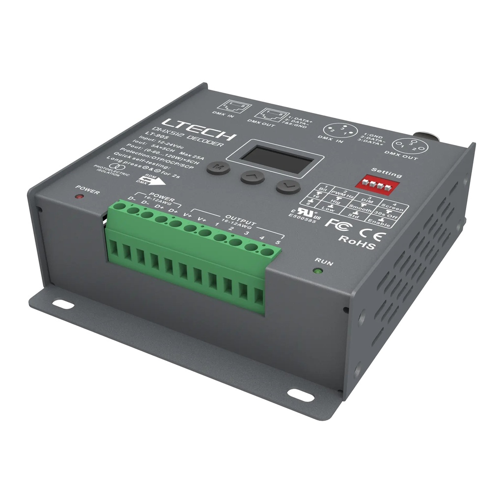 LTECH DMX/RDM LED driver CV 5x5A - LT-905 - product photo