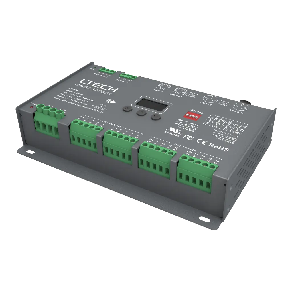 LTECH DMX/RDM LED driver CV 16x3A - LT-916 - product photo