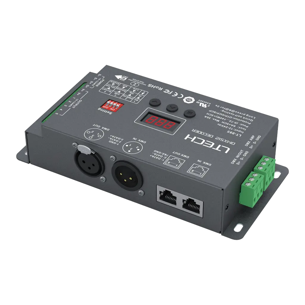 LTECH DMX/RDM LED driver CV 5x6A - LT-995 - 立体图