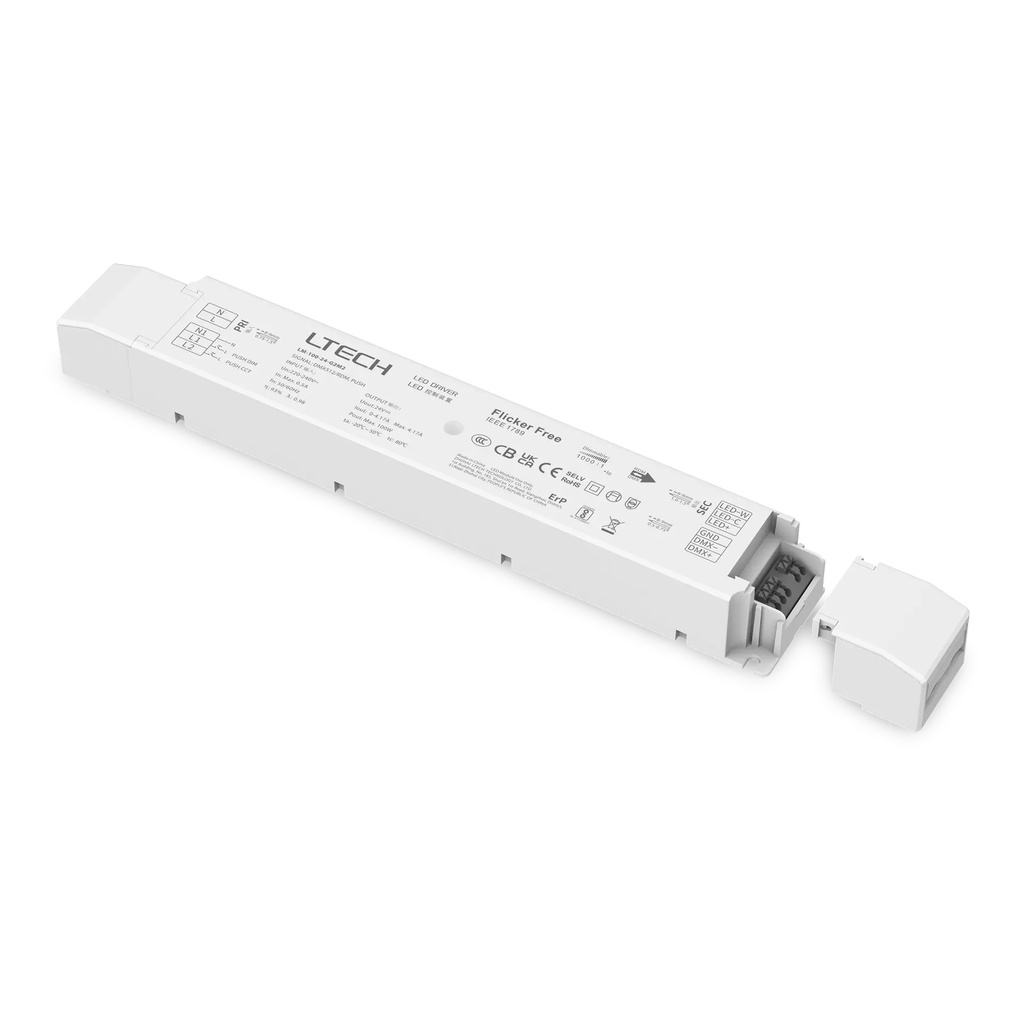 LTECH LTSYS Driver CV DMX 2CH 24V 100W - LM-100-24-G2M2 - 拆分