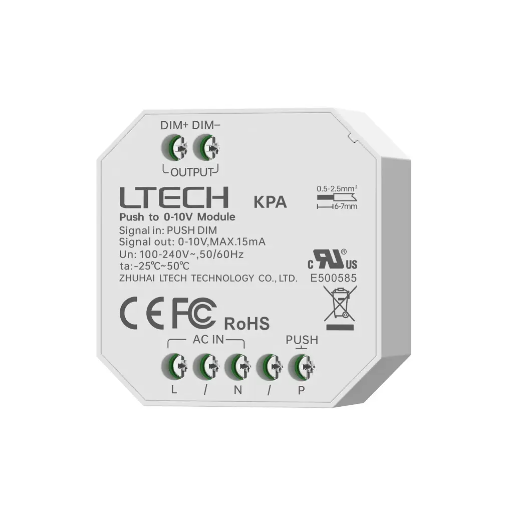LTECH push dim to 0-10V module - KPA