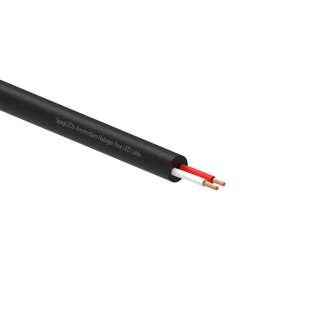 [7010311] Flexible Rubber LED Cable 2 cores black - 100m (2x0.5 mm2)
