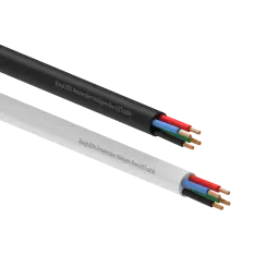 [7010711] Flexible Rubber LED Cable 4 cores RGB - 100m (Noir)