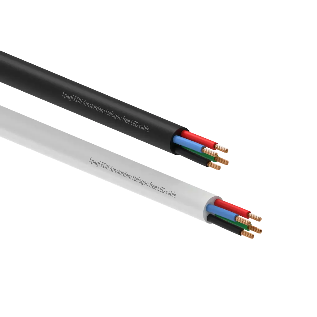 [7010611] Flexible Rubber LED Cable 4 cores RGB - 100m (Weiß)