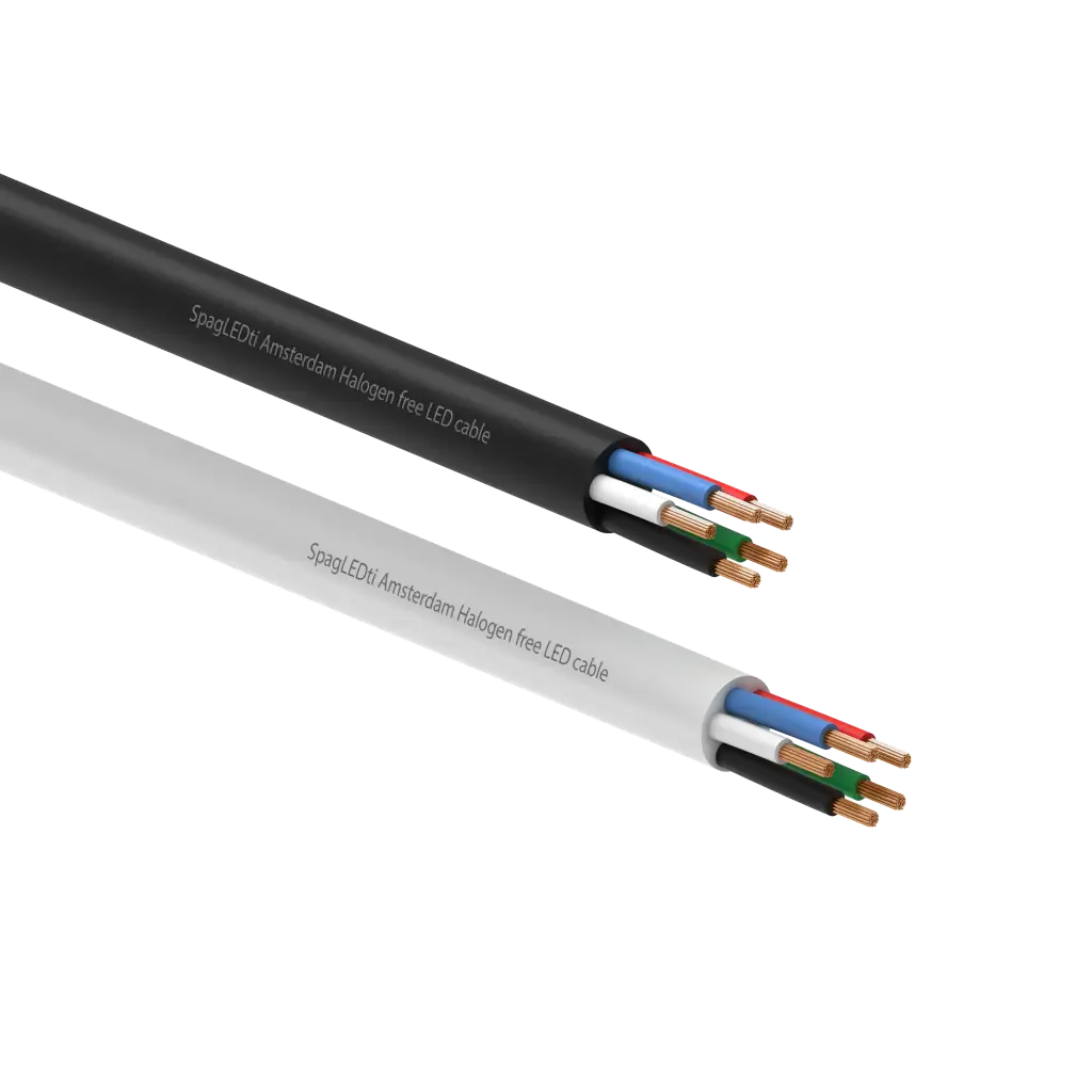 [7010811] Flexible Rubber LED Cable 5 cores RGBW - 100m (White)