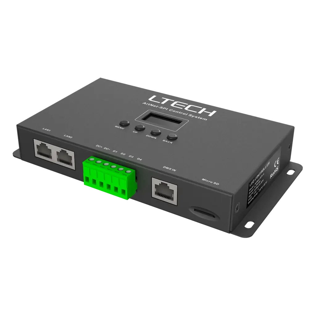 LTECH ArtNet-SPI controller 4 universe - Artnet-SPI-4
