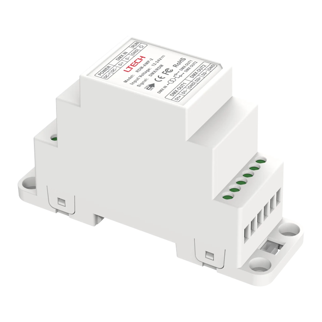 [2320820] LTECH DMX/RDM 2CH Signal Amplifier - RDM-AMP-2
