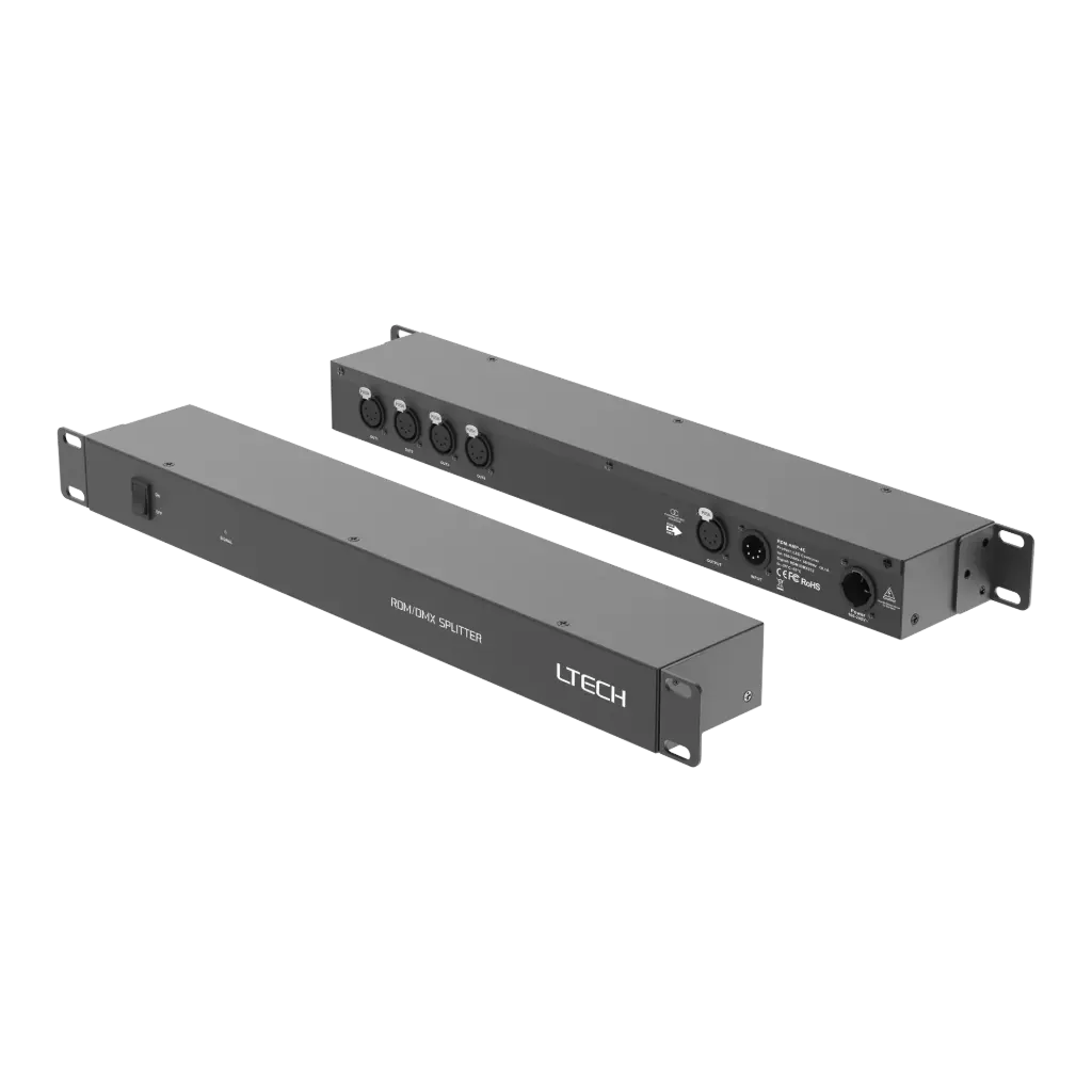 [2320841] LTECH DMX/RDM 4CH Signal Amplifier 5-pin XLR - RDM-AMP-4E