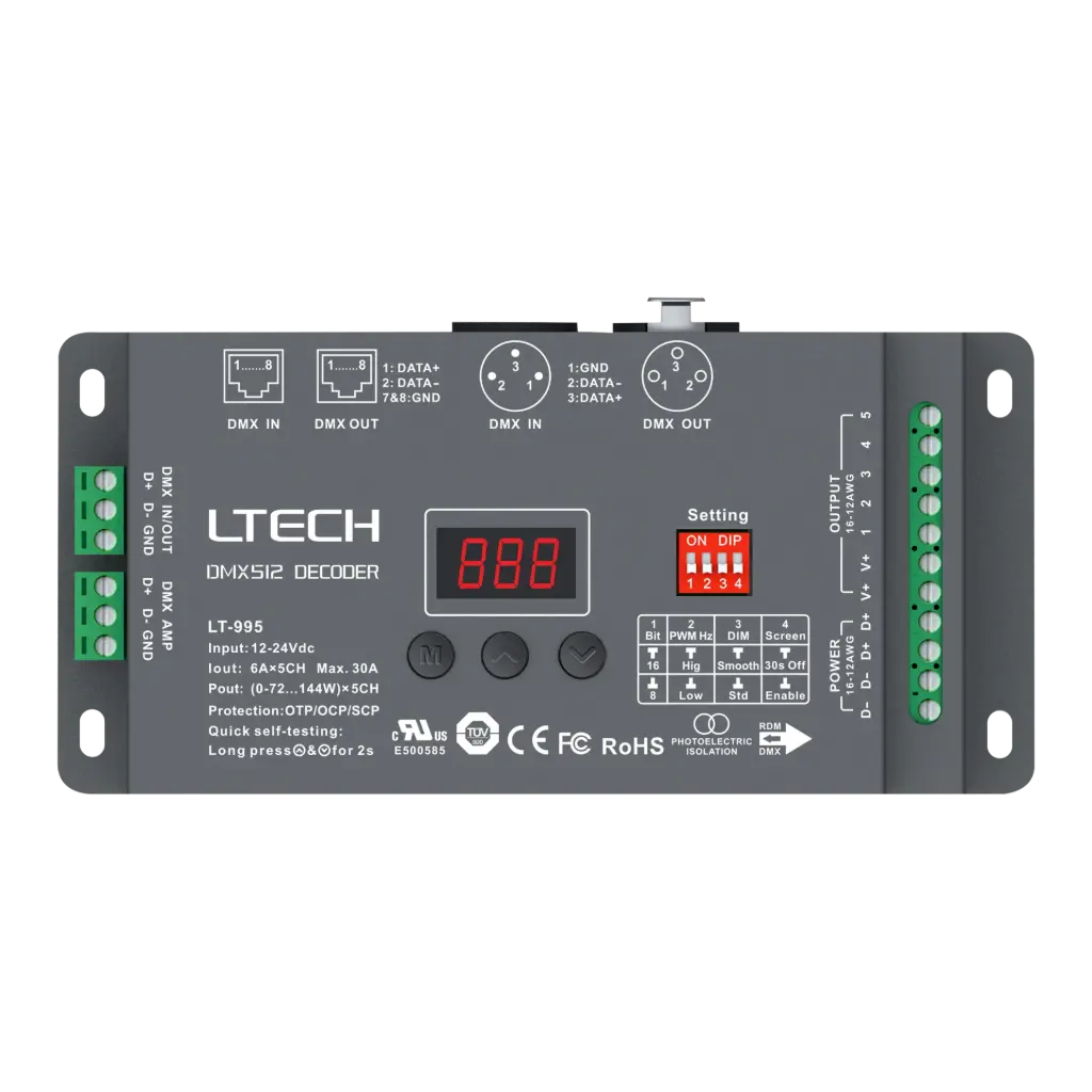 [2279410] LTECH DMX/RDM LED driver CV 5x6A - LT-995