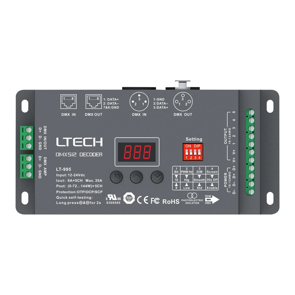 [2279410] LTECH DMX/RDM LED driver CV 5x6A - LT-995