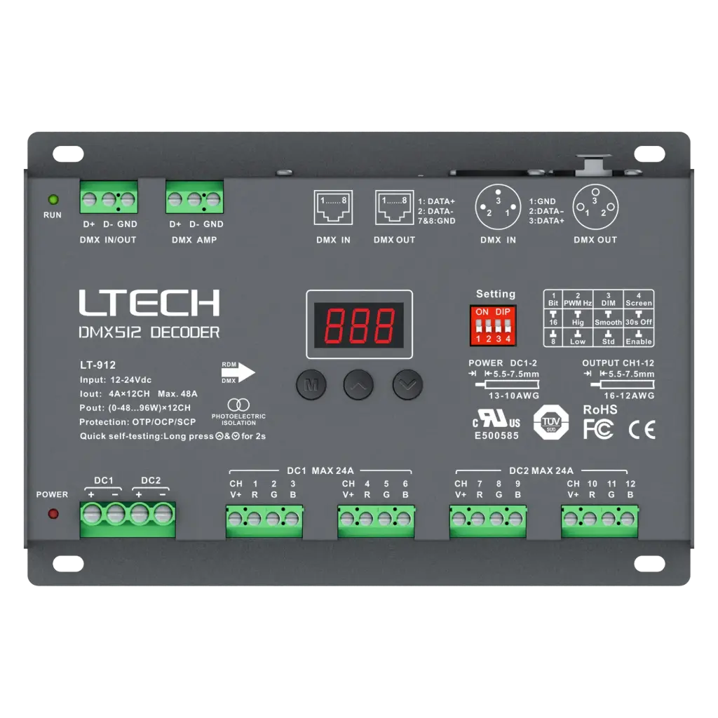 LTECH DMX/RDM LED driver CV 12x4A - LT-912