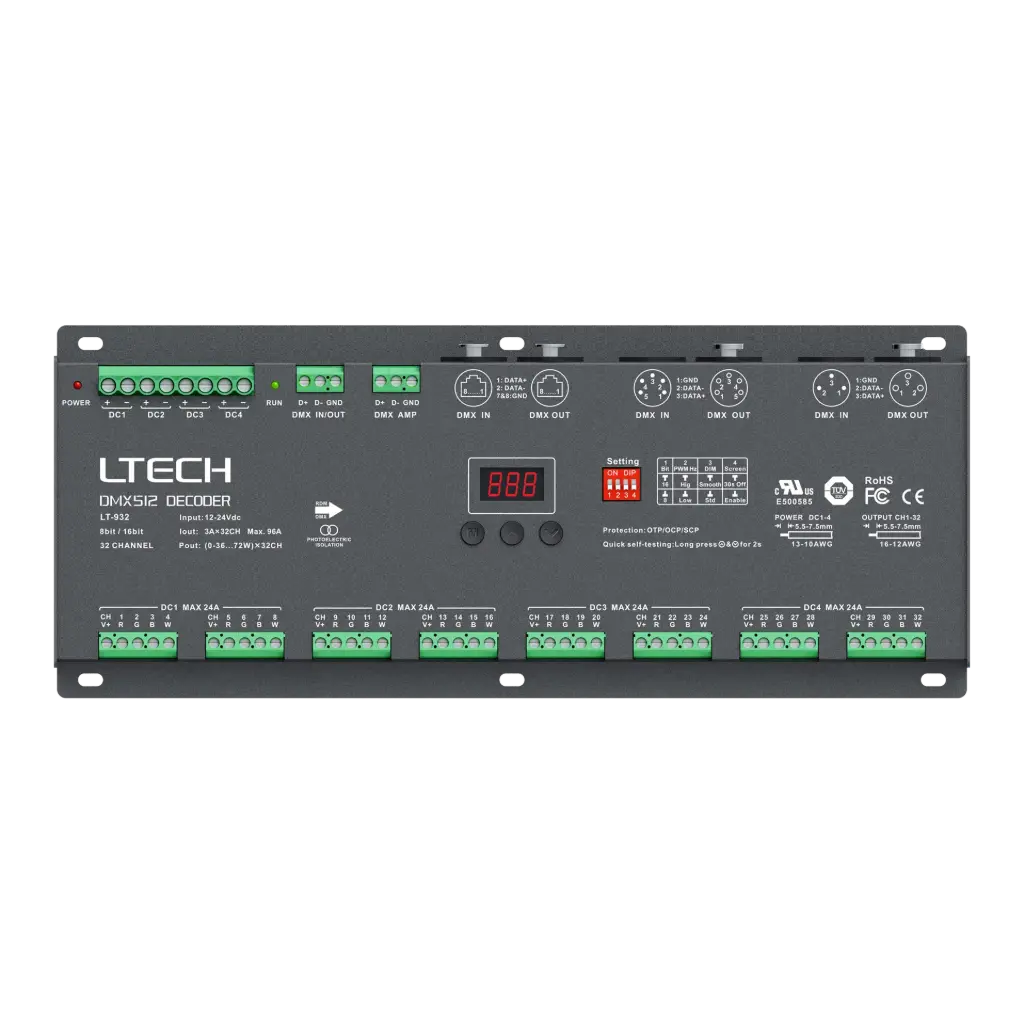 LTECH DMX/RDM LED driver CV 32x3A - LT-932