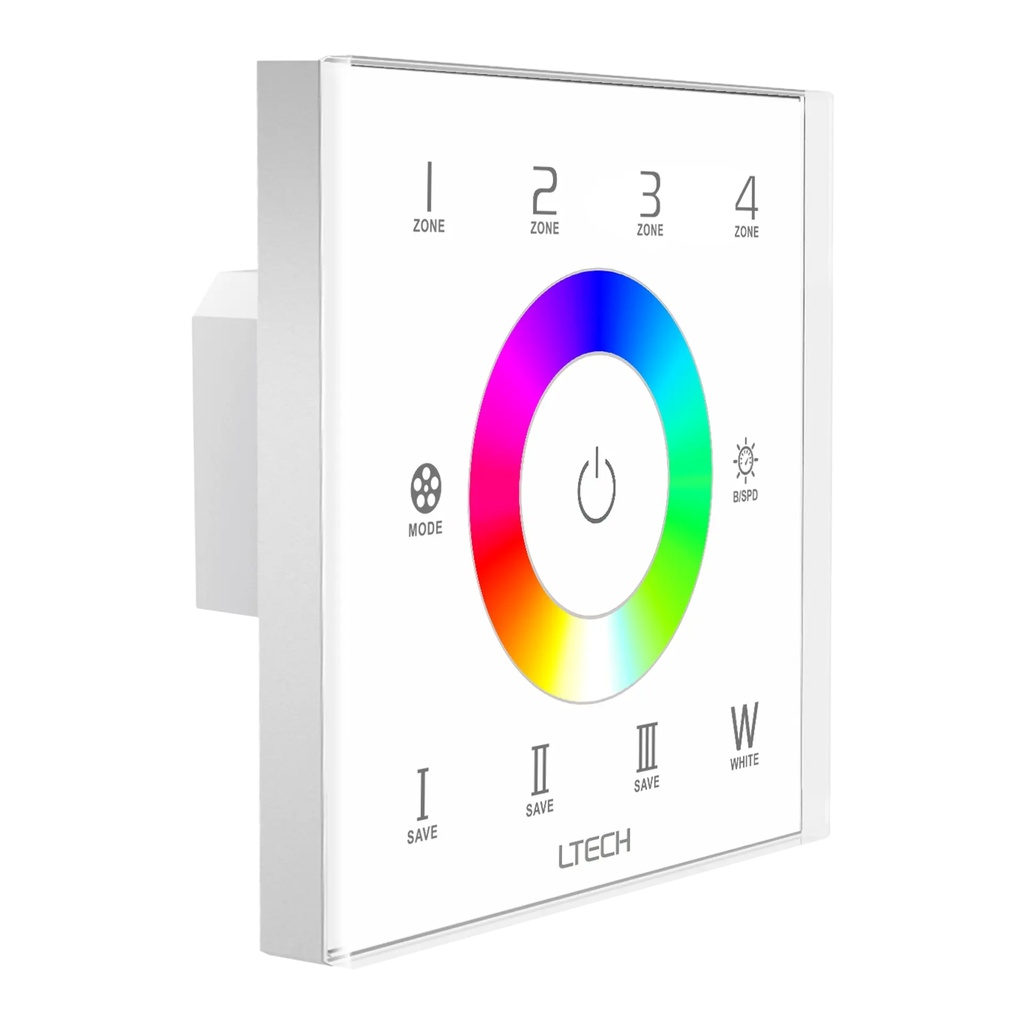 [2260500] LTECH RF/DMX touch panel RGBW 4 zone - EX8S