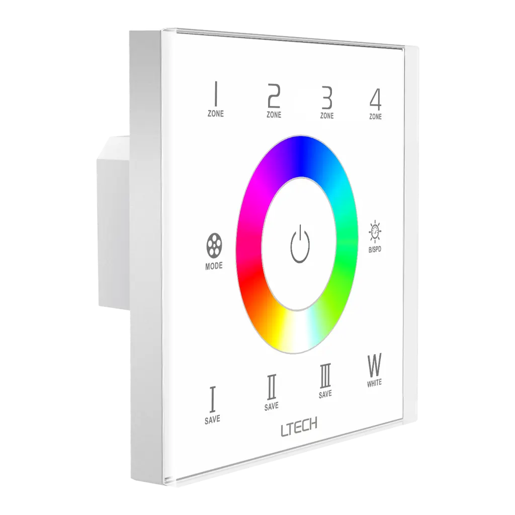 [2260500] LTECH RF/DMX touch panel RGBW 4 zone - EX8S