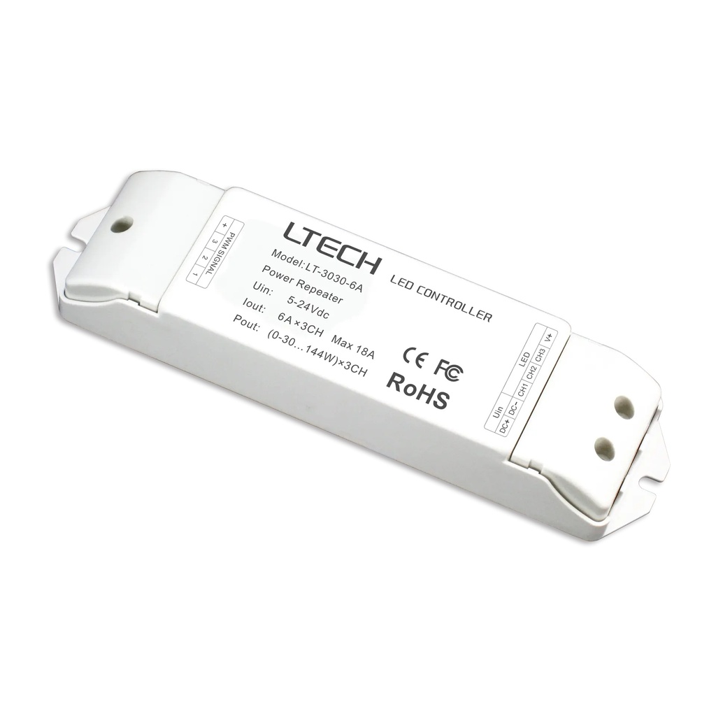 LTECH Power repeater CV 3x6A - LT-3030-6A