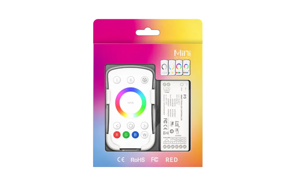 LTECH Mini RF remote + receiver CV 15A RGB - M4A+P3
