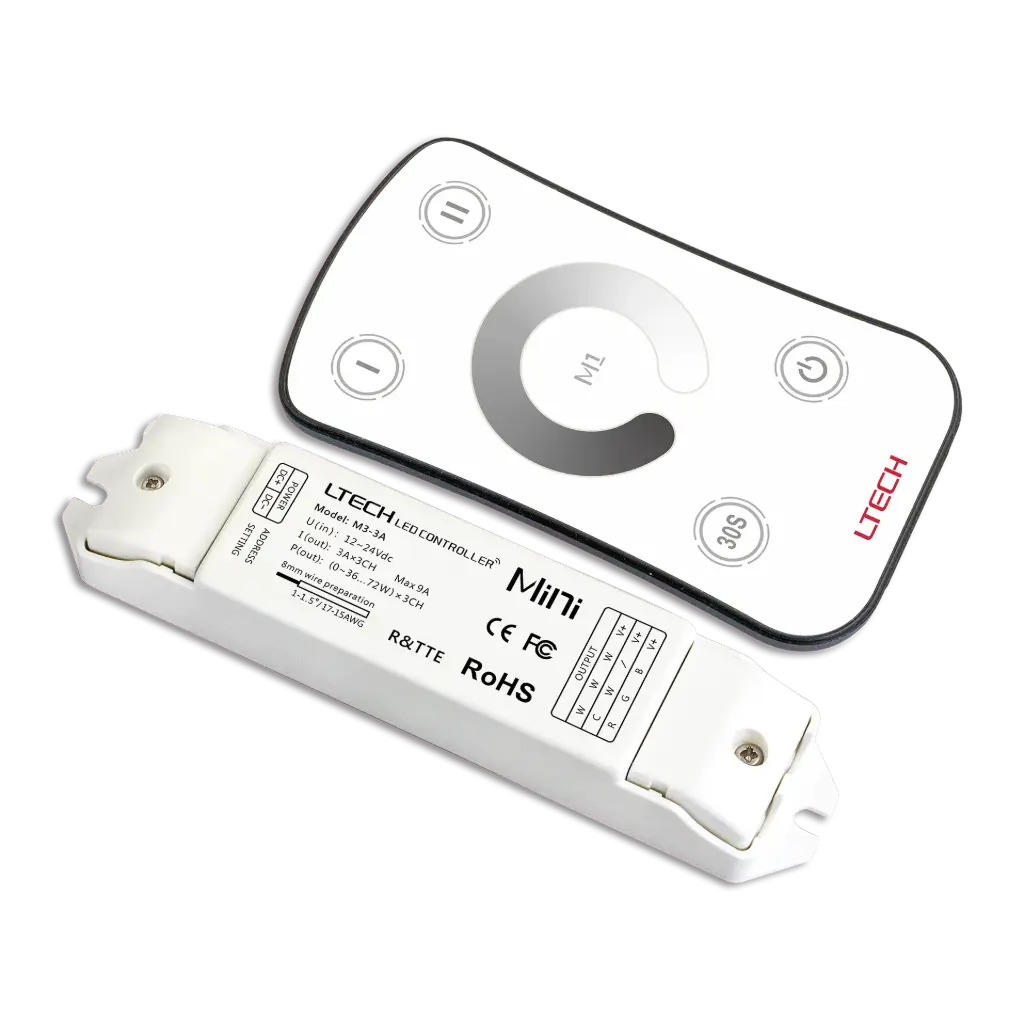 [2266100] LTECH Mini RF remote + receiver CV 3x3A - M1+M3-3A