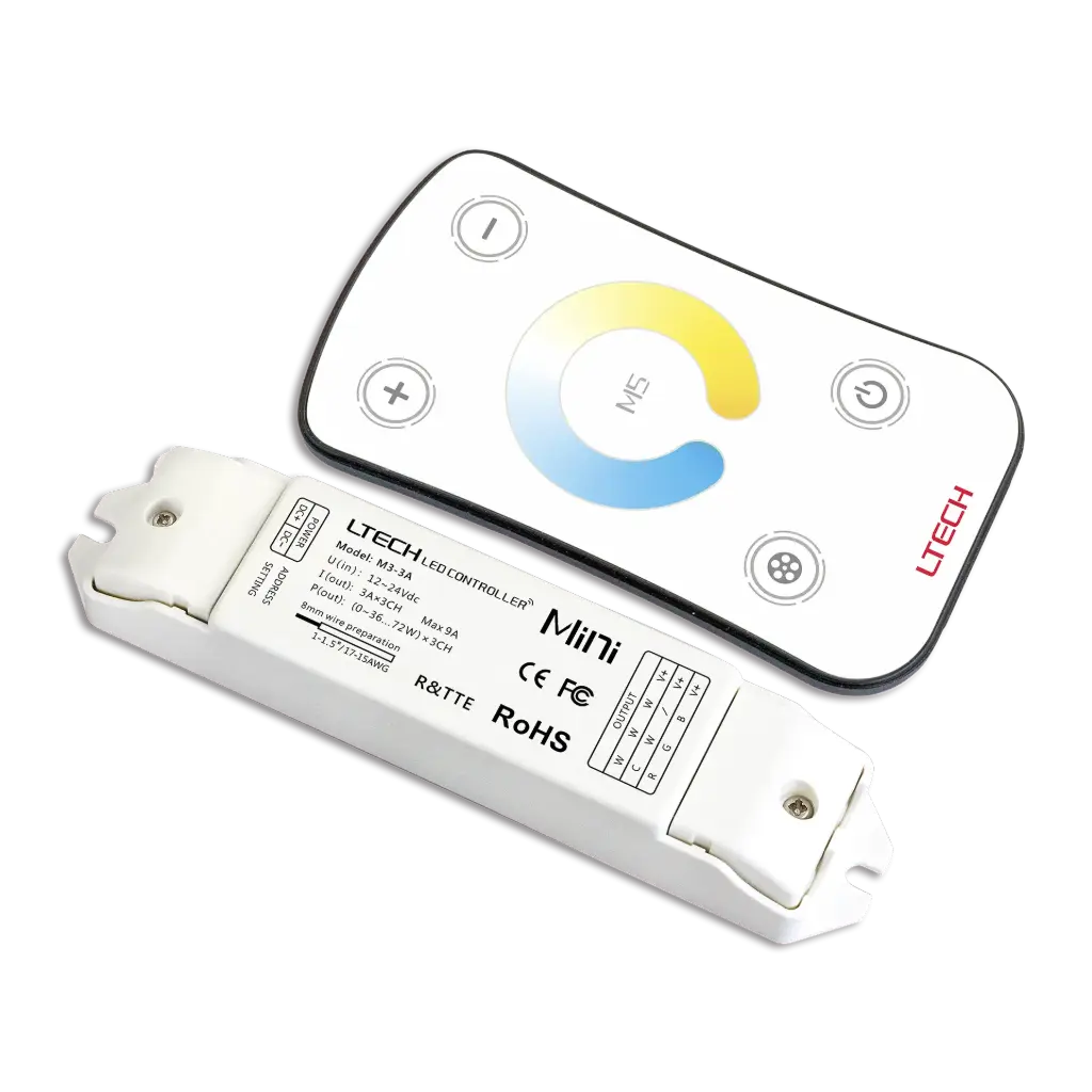 [2266500] LTECH Mini RF remote + receiver CV 3x3A CT - M5+M3-3A