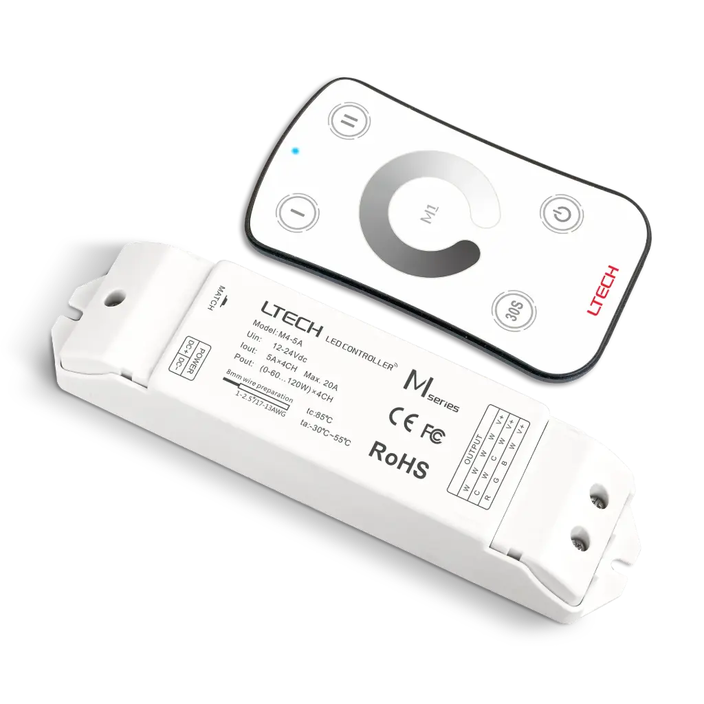 [2266120] LTECH Mini RF remote + receiver CV 4x5A - M1+M4-5A