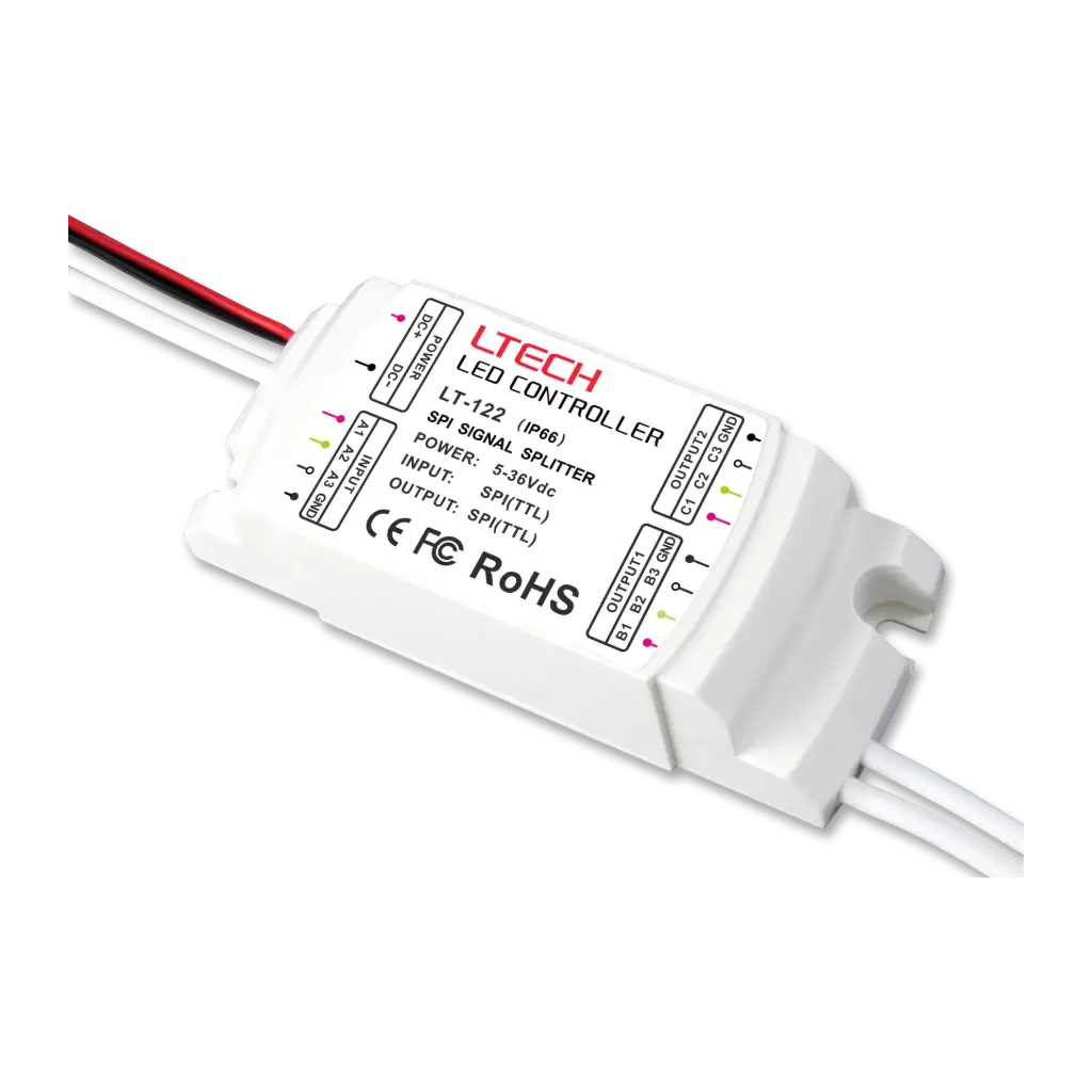 [2282500] LTECH SPI 2-6ch Signal Amplifier IP67 - LT-122