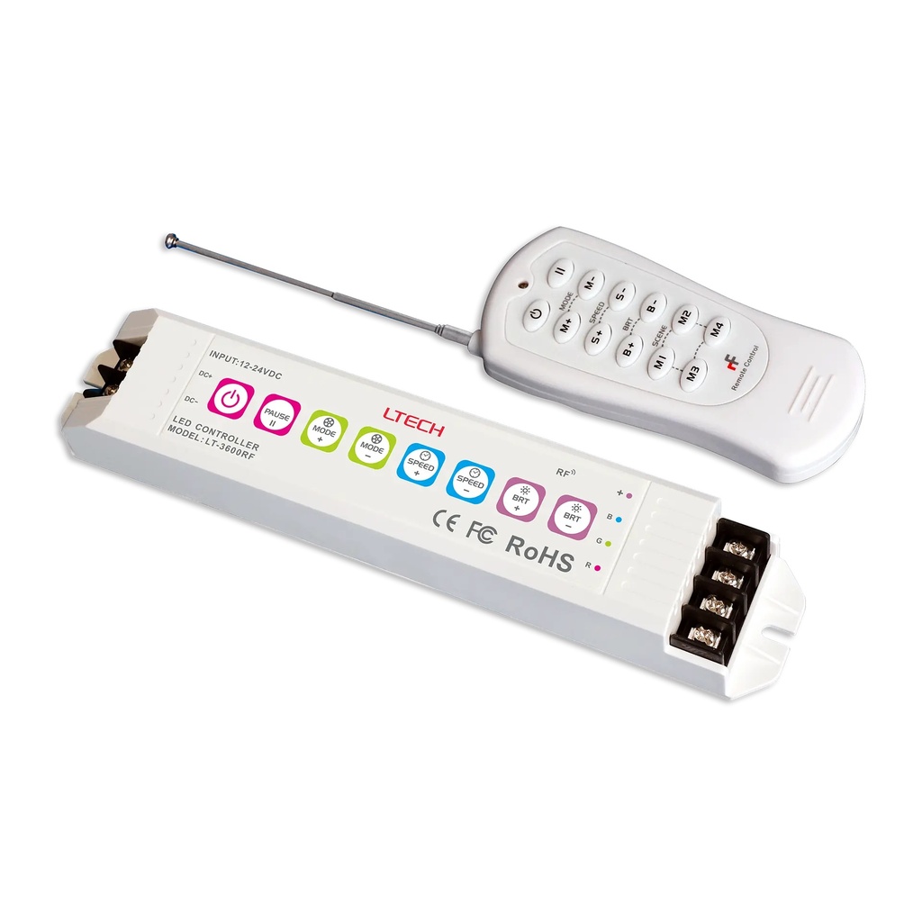 LTECH Controller CV 3x6A w/ remote - LT-3600RF