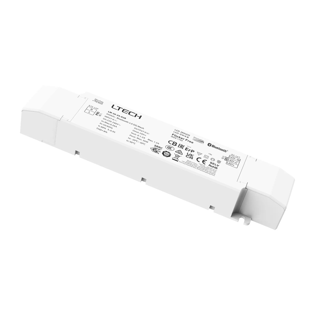 [2110402] LTECH Xiaolei Driver CV BLE 5.0 2CH 24V 36W - LM-36-24-G2B
