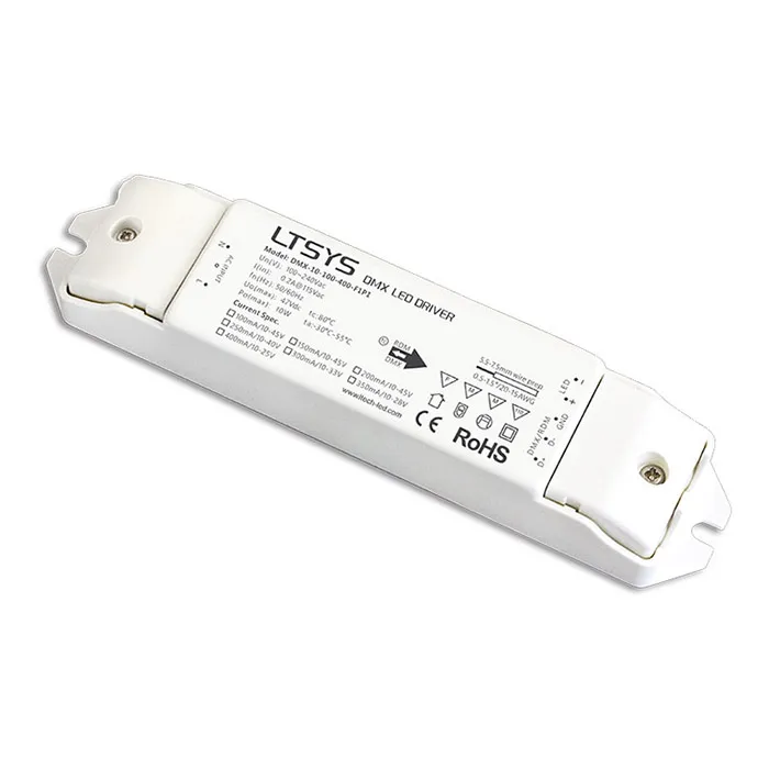 LTECH DMX LED Driver 350mA 10W - DMX-10-100-400-F1P1