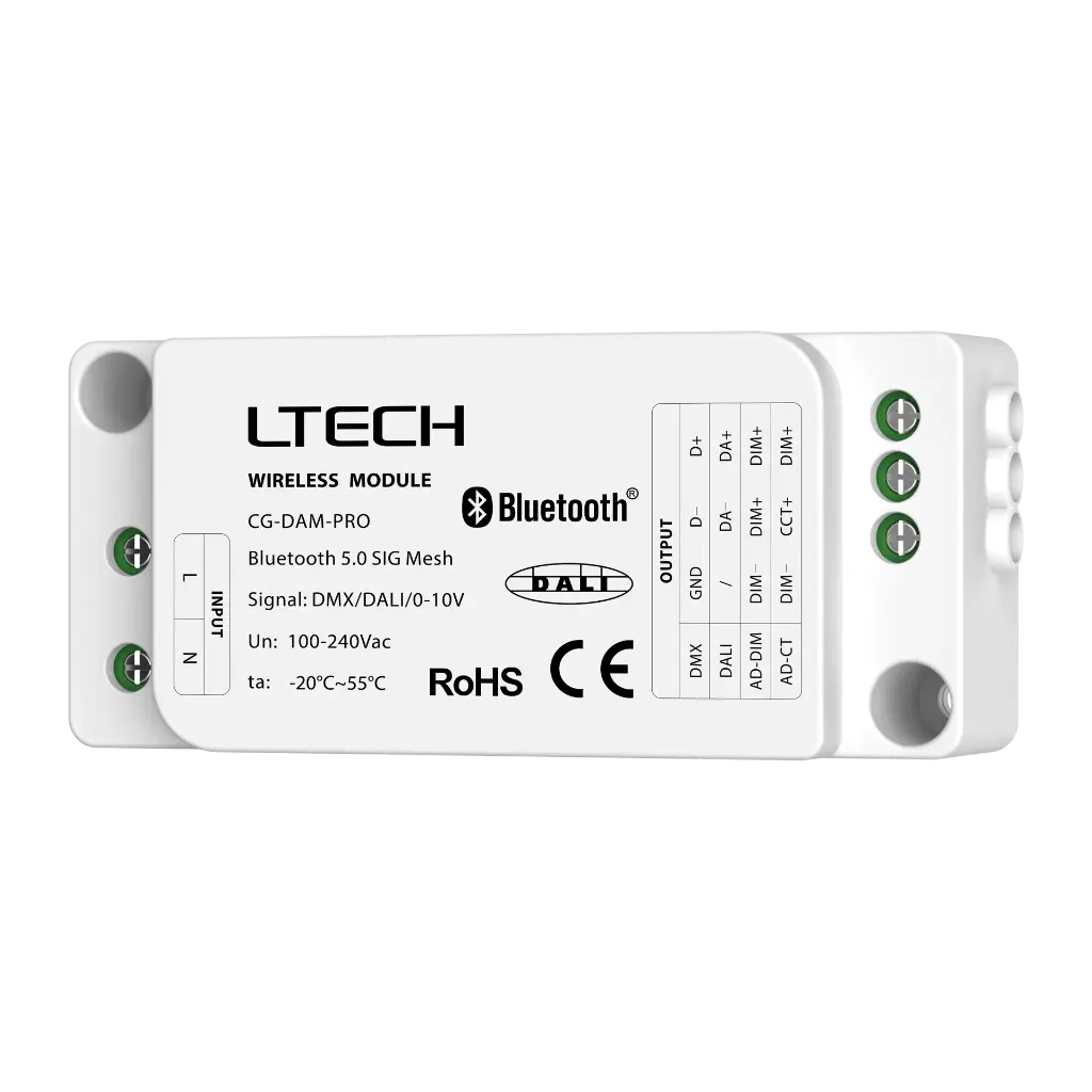 [2102601] LTECH Xiaolei BLE 5.0 to DALI\DMX\0-10V (w/ bus power supply) - CG-DAM-PRO