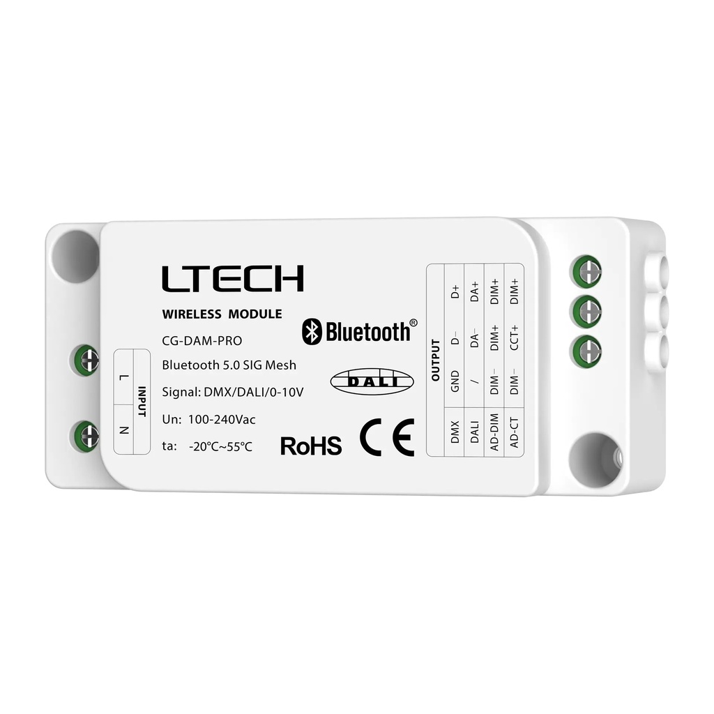 [2102601] LTECH Xiaolei BLE 5.0 to DALI\DMX\0-10V (w/ bus power supply) - CG-DAM-PRO