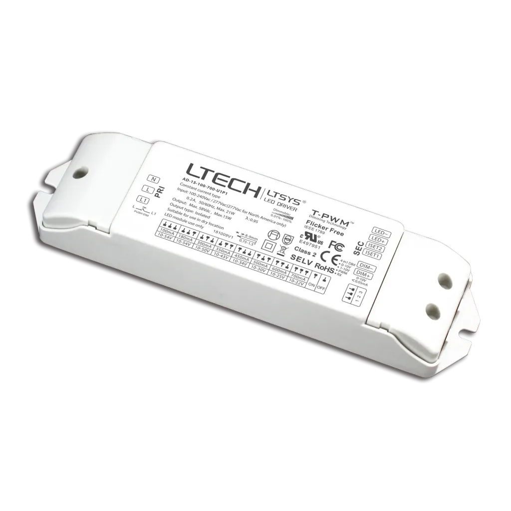 LTECH LED Driver 0-10V 100-700mA - 15W - AD-15-100-700-U1P1