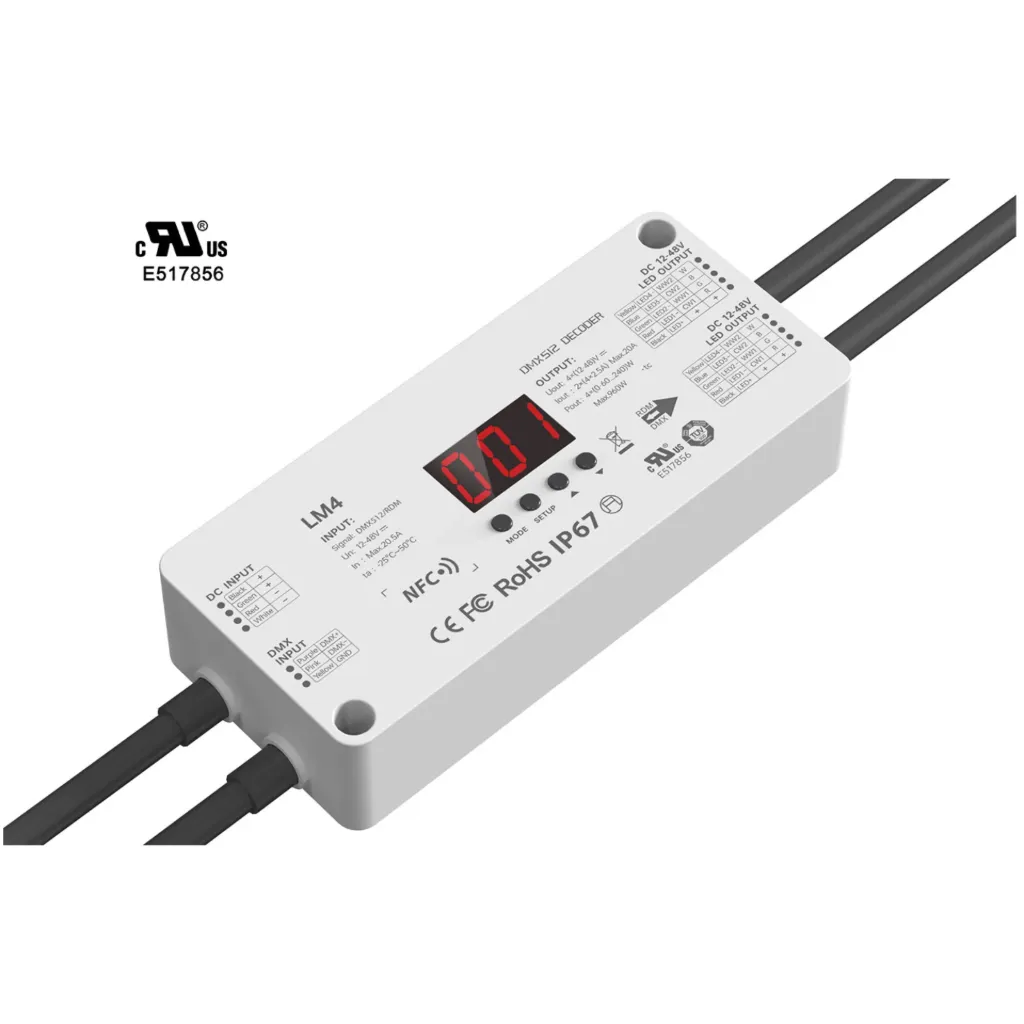 [2264141] LTECH CV DMX/RDM 4CH NFC IP67 - LM4