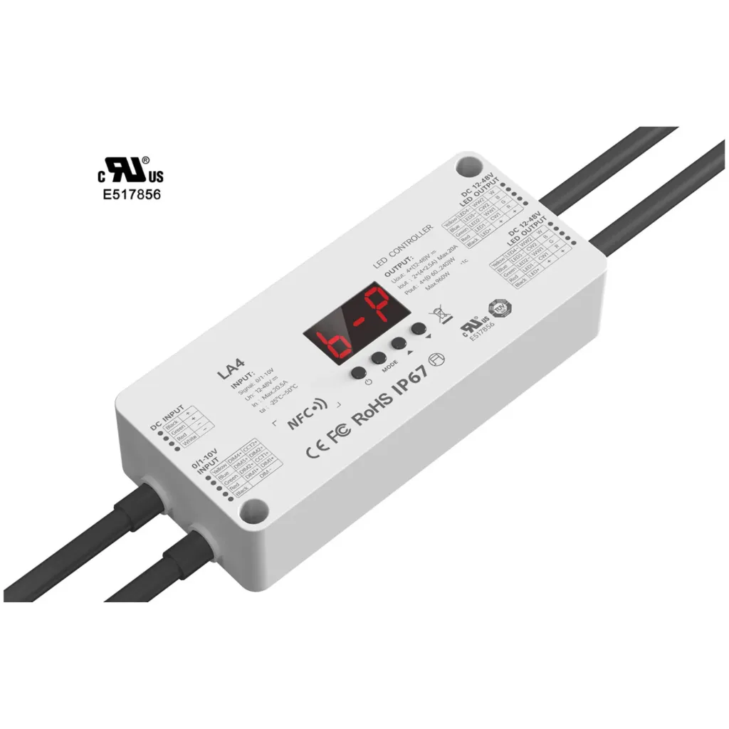 [2264121] LTECH CV 0/1-10V 4CH NFC IP67 - LA4