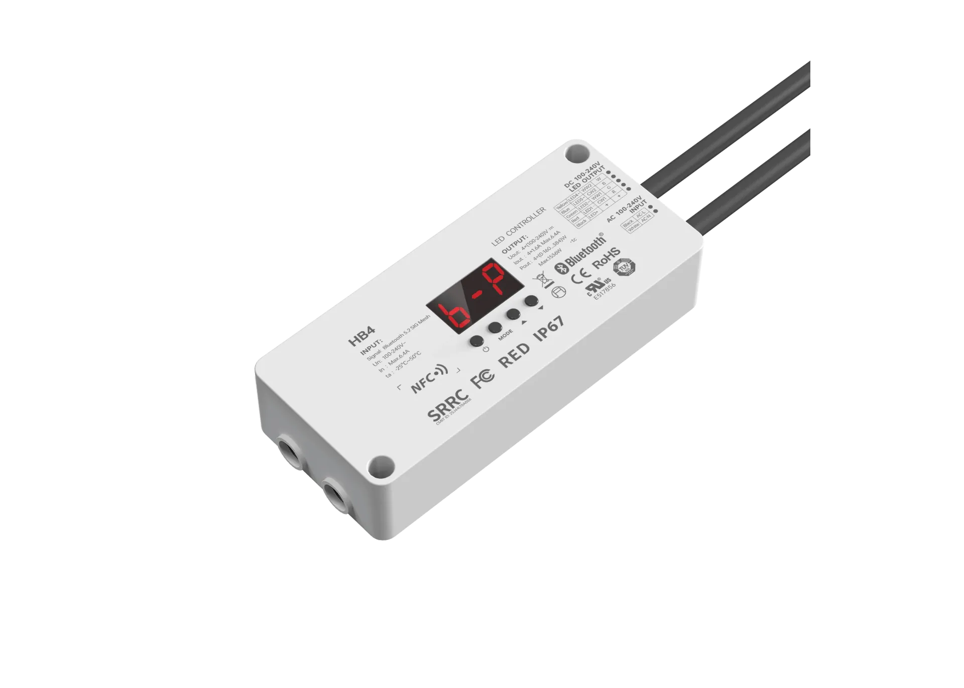 LTECH Driver CV Bluetooth 4CH NFC IP67 - HB4