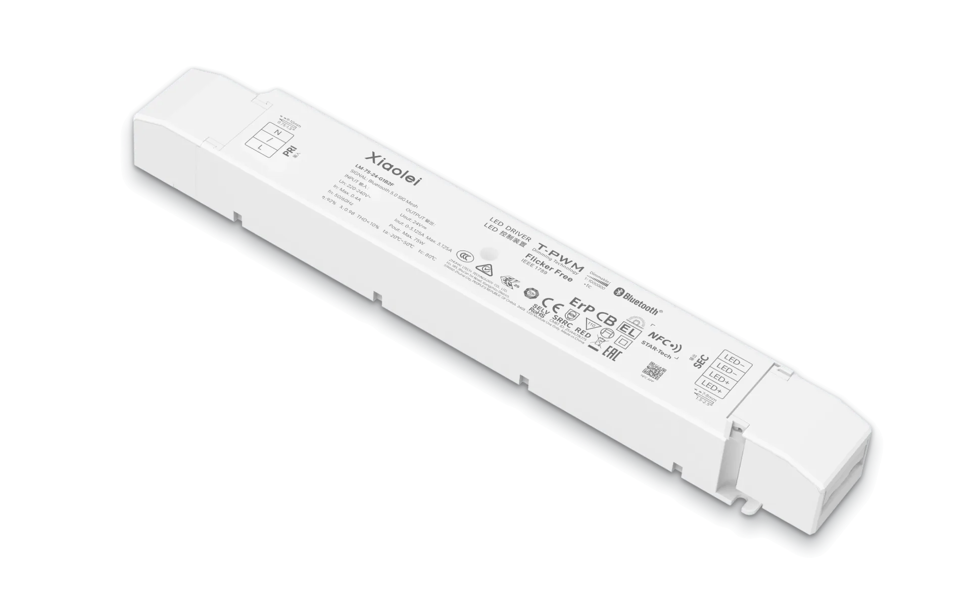 [2110111] LTECH Xiaolei Driver CV BLE 5.0 1CH 24V 75W NFC - LM-75-24-G1B2F