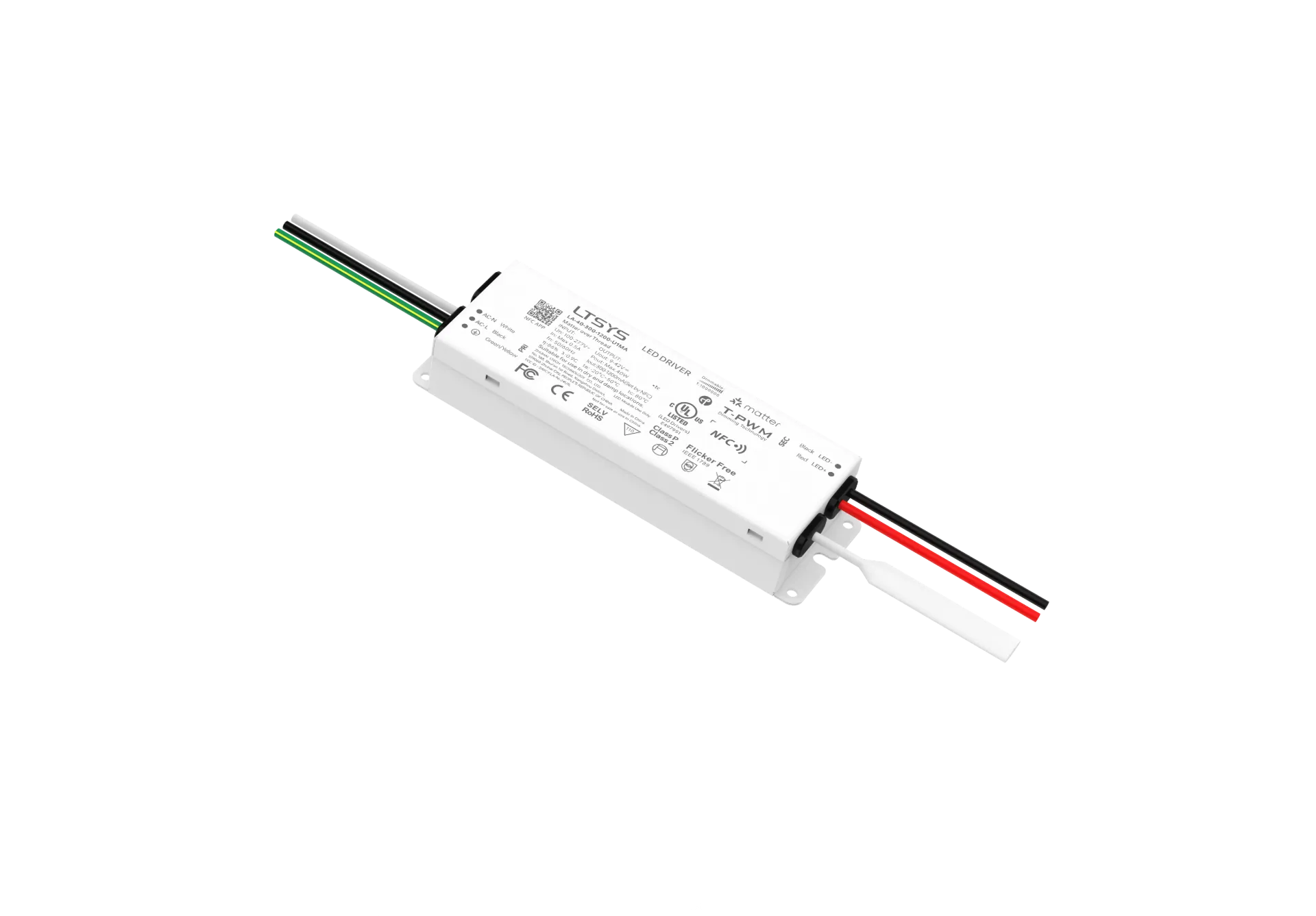 [2400411] LTECH LTSYS Driver CC Matter 1CH 300-1200mA 40W - LA-40-300-1200-U1MA