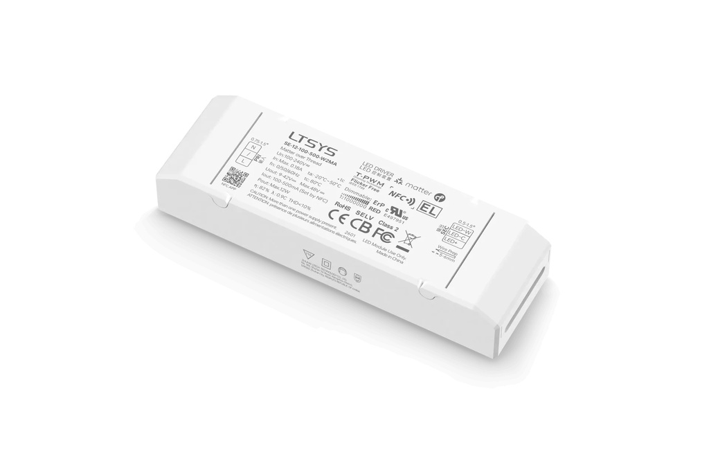 LTECH LTSYS Driver CC Matter 1CH 100-500mA 12W - SE-12-100-500-W1MA