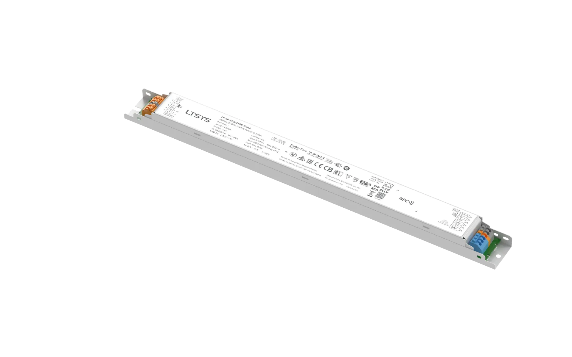 LTECH LTSYS Driver CC 0-10V 2CH 600-2100mA 80W - LF-80-600-2100-G2A2