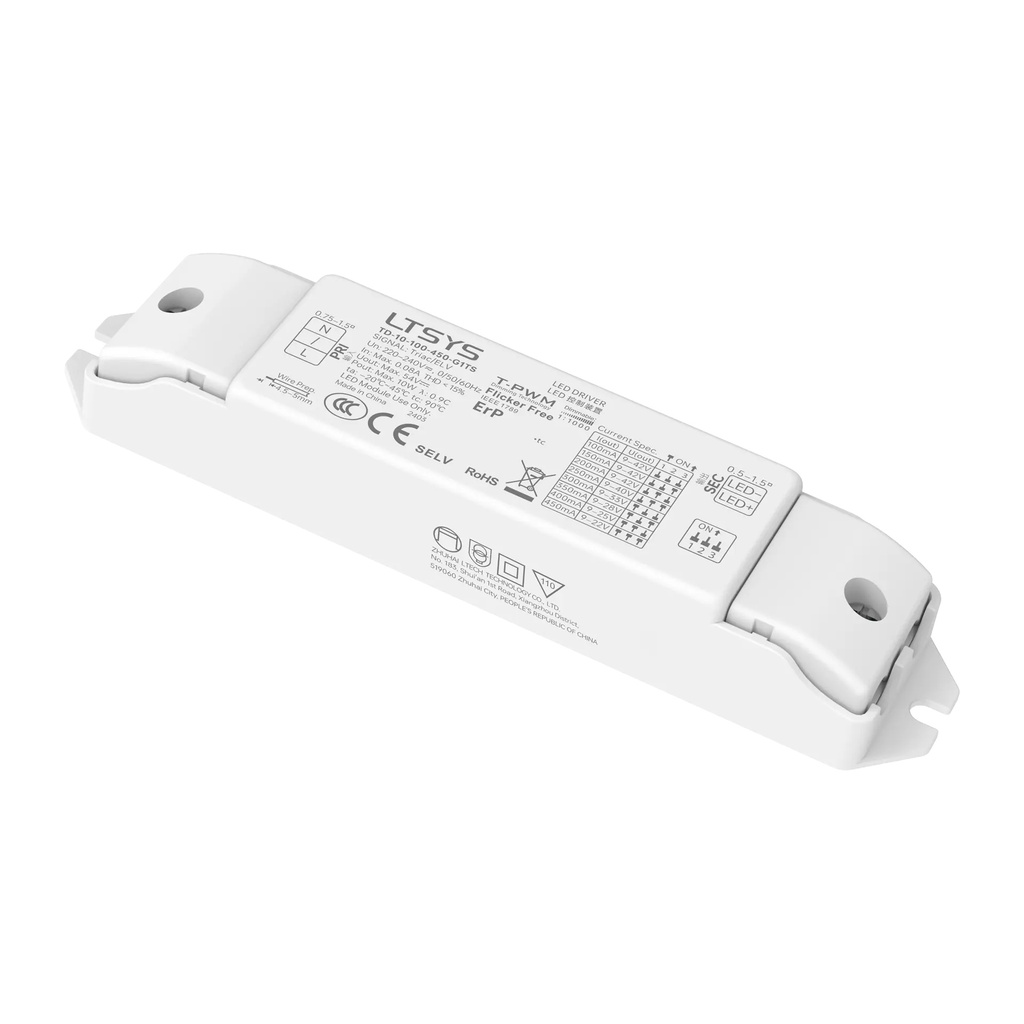 LTECH LTSYS Driver CC TRIAC 1CH 100-450mA 10W NFC - TD-10-100-450-G1TS