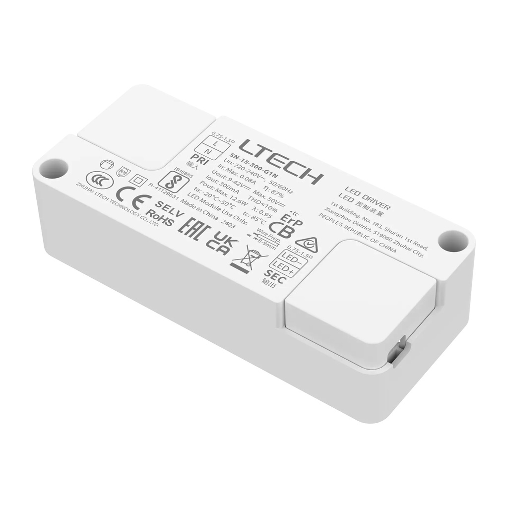 [2510203] LTECH LTSYS Driver On/Off CC 350mA 15W - SN-15-350-G1N