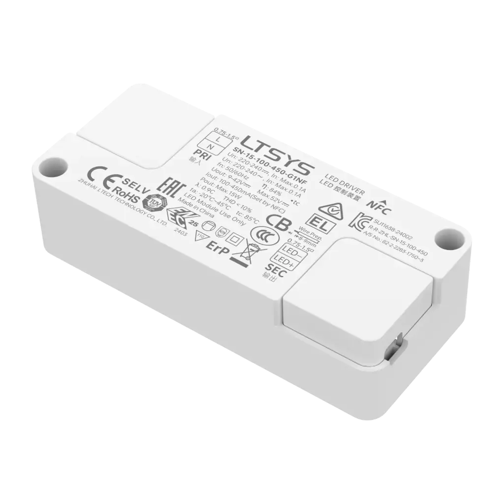 [2510302] LTECH LTSYS Driver On/Off CC 100-450mA 15W NFC - SN-15-100-450-G1NF