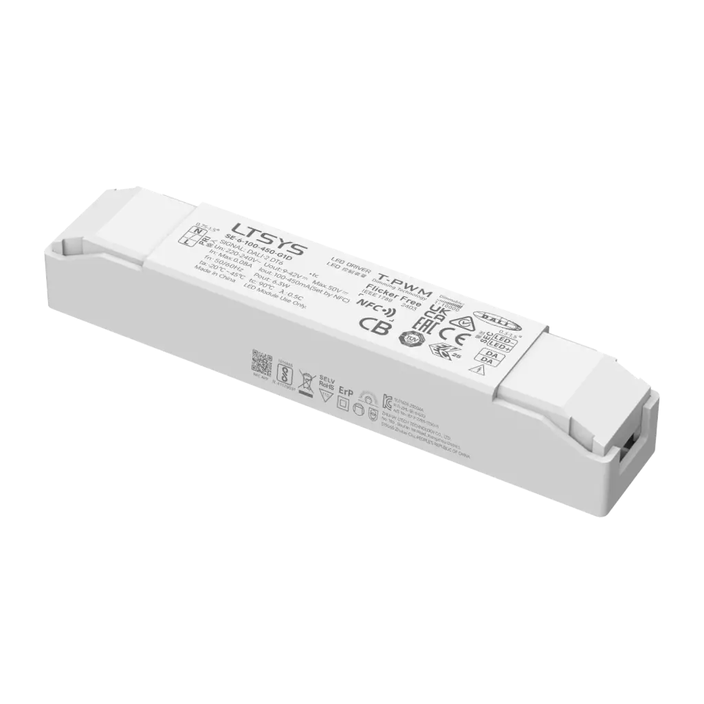 [2823301] LTECH LTSYS Driver CC DALI-2 DT6 1CH 100-450mA 6W NFC - SE-6-100-450-G1D