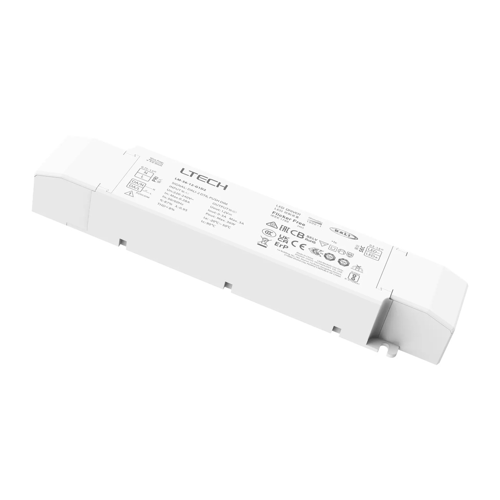 LTECH LTSYS Driver CV DALI-2 1CH 12V 36W - LM-36-12-G1D2