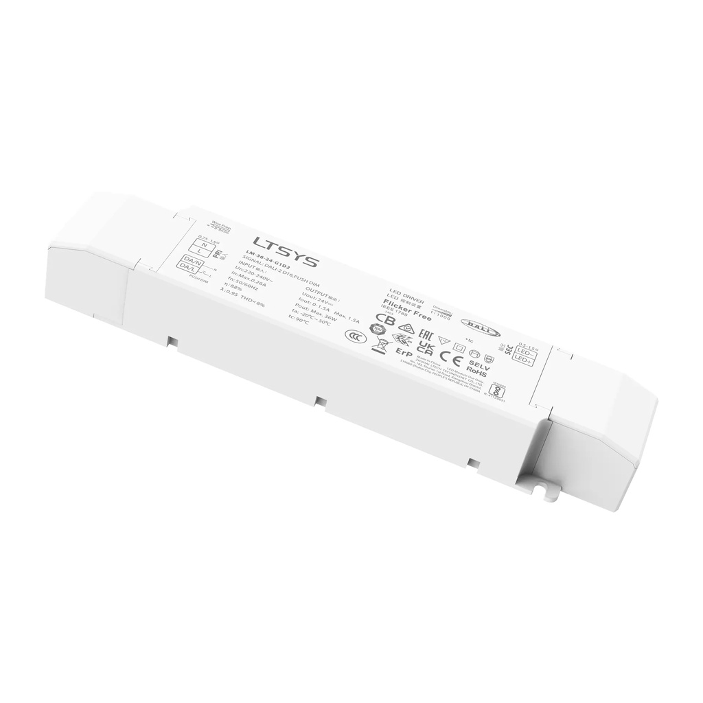 [2851000] LTECH LTSYS Driver CV DALI-2 1CH 24V 36W - LM-36-24-G1D2
