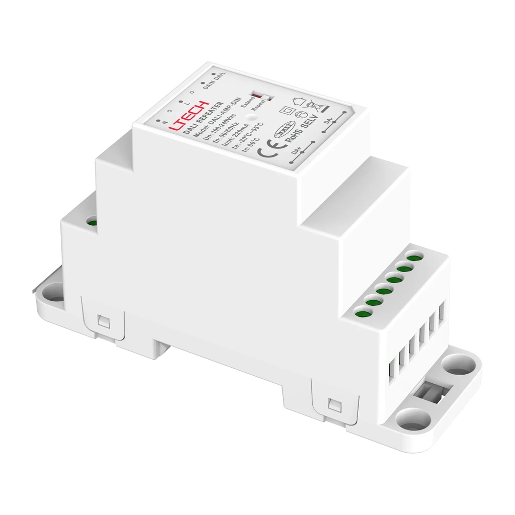 LTECH DALI repeater / amplifier Dinrail - DALI-AMP-DIN