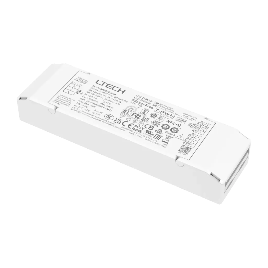 [2833132] LTECH LTSYS Driver CC 0-10V 2CH 200-800mA 30W - SE-30-200-800-W2A