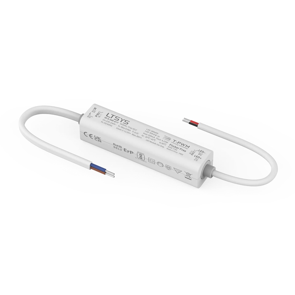LTECH LTSYS Driver CC TRIAC 1CH 500mA 6W - SE-6-500-G1T