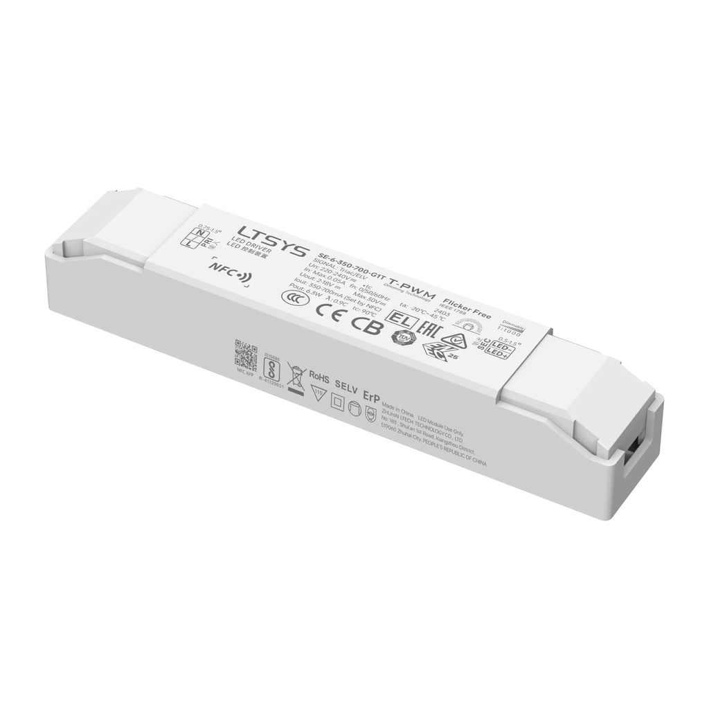 LTECH LTSYS Driver CC TRIAC 1CH 350-700mA 6W - SE-6-350-700-G1T
